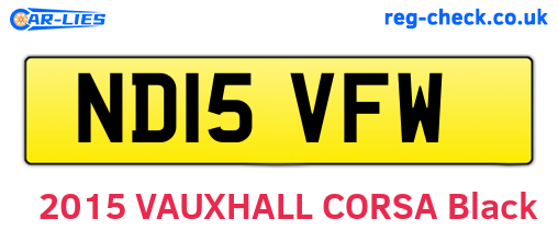 ND15VFW are the vehicle registration plates.