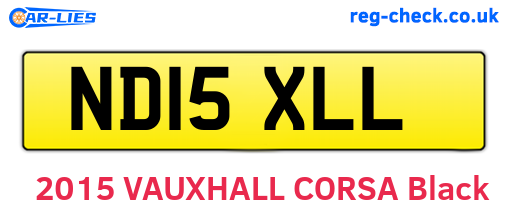ND15XLL are the vehicle registration plates.