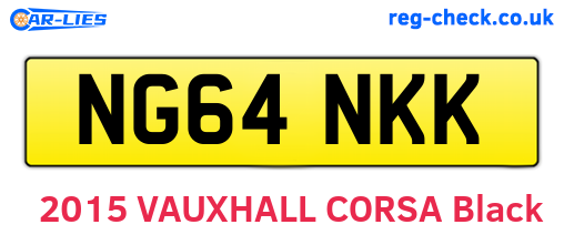 NG64NKK are the vehicle registration plates.