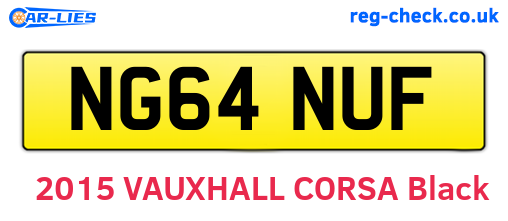 NG64NUF are the vehicle registration plates.