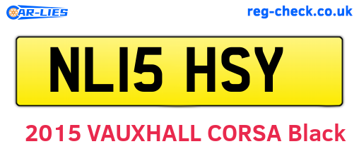 NL15HSY are the vehicle registration plates.