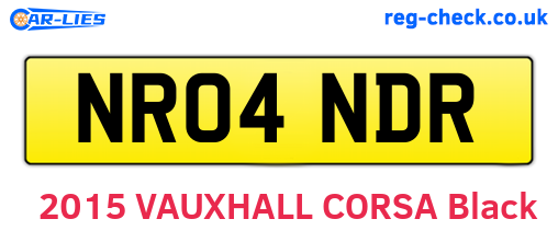 NR04NDR are the vehicle registration plates.