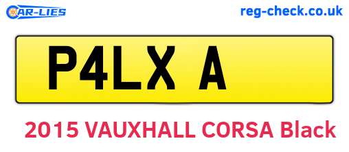 P4LXA are the vehicle registration plates.