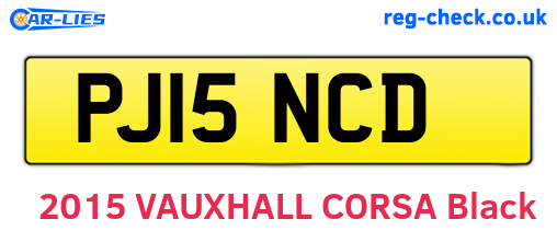 PJ15NCD are the vehicle registration plates.