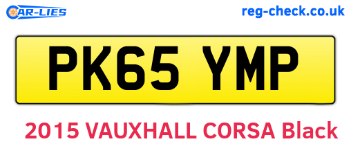 PK65YMP are the vehicle registration plates.