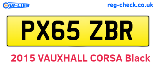PX65ZBR are the vehicle registration plates.