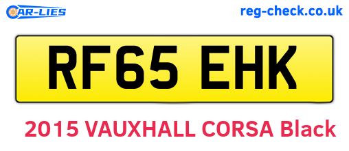 RF65EHK are the vehicle registration plates.