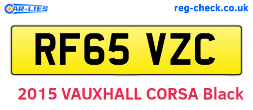 RF65VZC are the vehicle registration plates.