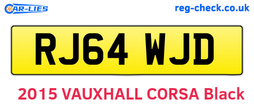 RJ64WJD are the vehicle registration plates.
