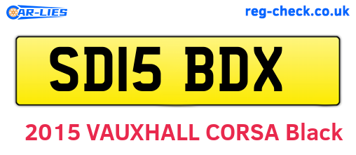 SD15BDX are the vehicle registration plates.