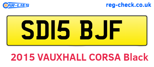 SD15BJF are the vehicle registration plates.