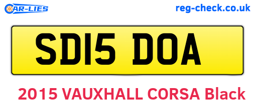 SD15DOA are the vehicle registration plates.