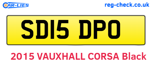SD15DPO are the vehicle registration plates.