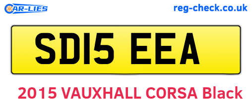 SD15EEA are the vehicle registration plates.