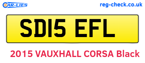 SD15EFL are the vehicle registration plates.