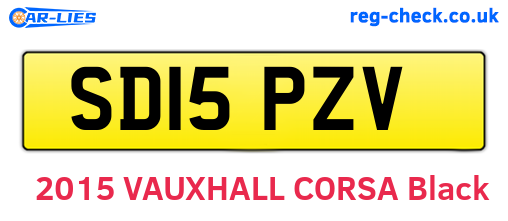 SD15PZV are the vehicle registration plates.