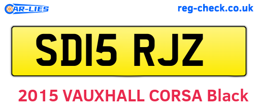 SD15RJZ are the vehicle registration plates.