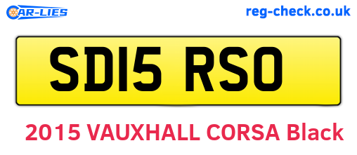 SD15RSO are the vehicle registration plates.