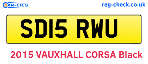SD15RWU are the vehicle registration plates.