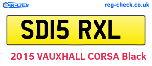 SD15RXL are the vehicle registration plates.