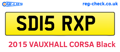 SD15RXP are the vehicle registration plates.
