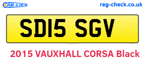 SD15SGV are the vehicle registration plates.