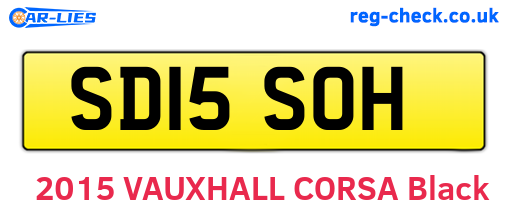 SD15SOH are the vehicle registration plates.