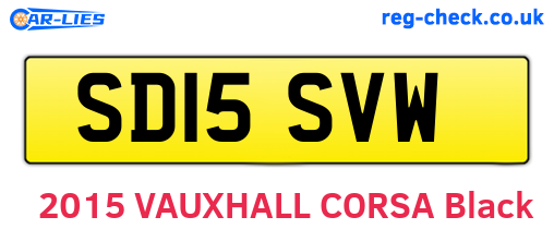 SD15SVW are the vehicle registration plates.