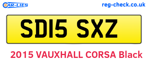 SD15SXZ are the vehicle registration plates.