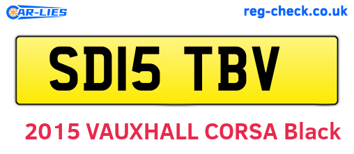 SD15TBV are the vehicle registration plates.