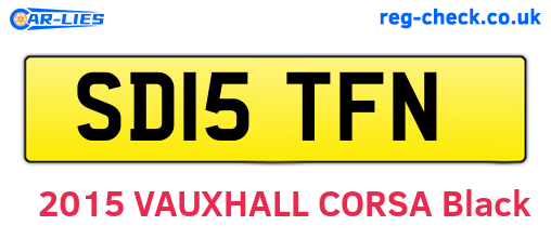 SD15TFN are the vehicle registration plates.