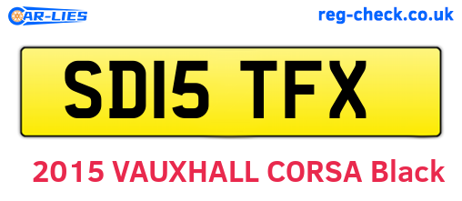 SD15TFX are the vehicle registration plates.