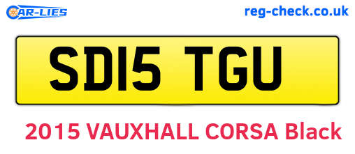 SD15TGU are the vehicle registration plates.