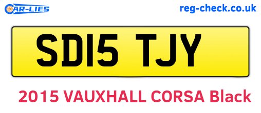 SD15TJY are the vehicle registration plates.