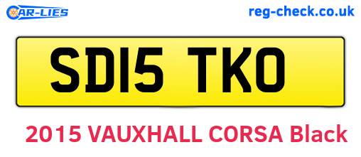 SD15TKO are the vehicle registration plates.