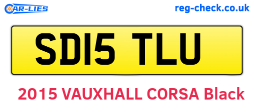 SD15TLU are the vehicle registration plates.