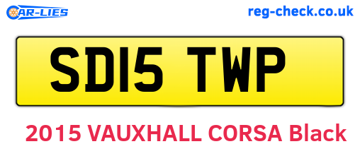SD15TWP are the vehicle registration plates.
