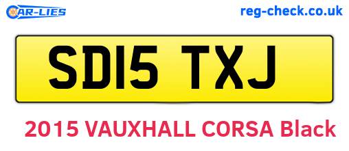 SD15TXJ are the vehicle registration plates.