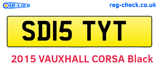 SD15TYT are the vehicle registration plates.