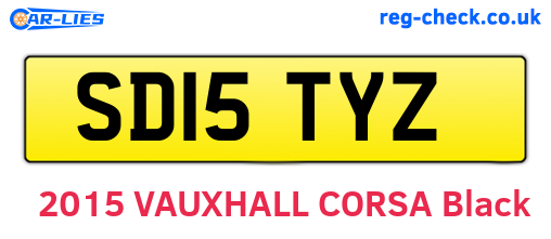 SD15TYZ are the vehicle registration plates.