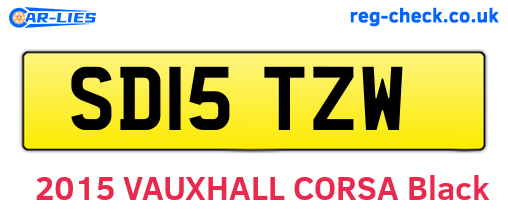 SD15TZW are the vehicle registration plates.