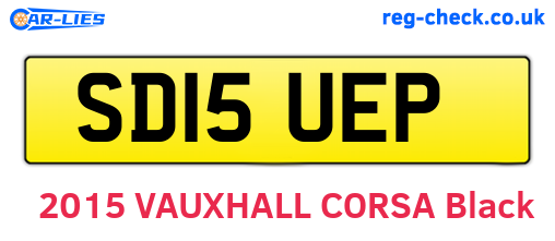 SD15UEP are the vehicle registration plates.