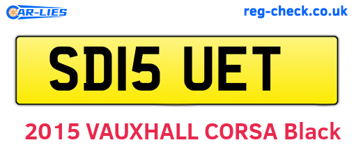 SD15UET are the vehicle registration plates.