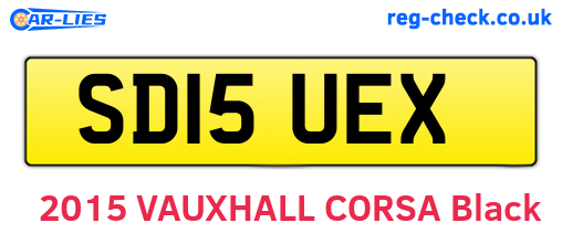 SD15UEX are the vehicle registration plates.