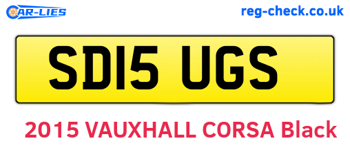 SD15UGS are the vehicle registration plates.
