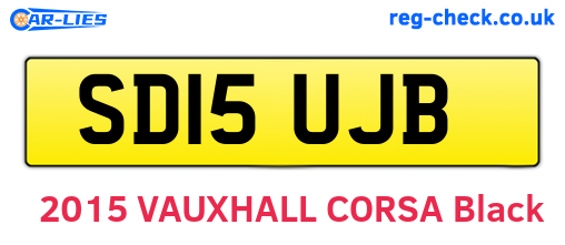 SD15UJB are the vehicle registration plates.