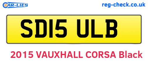SD15ULB are the vehicle registration plates.