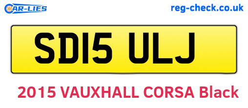 SD15ULJ are the vehicle registration plates.