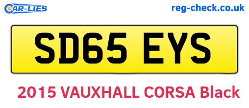 SD65EYS are the vehicle registration plates.