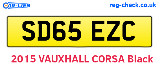 SD65EZC are the vehicle registration plates.